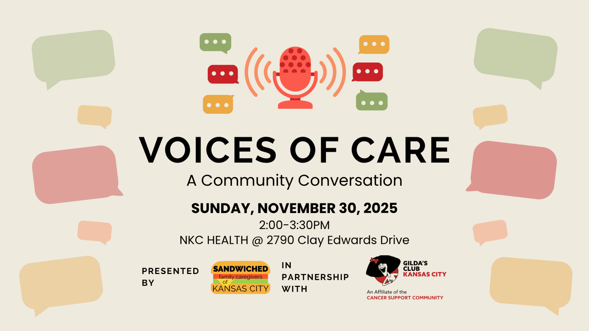VOICES OF CARE COMMUNITY CONVERSATION banner VOICES OF CARE COMMUNITY CONVERSATION banner