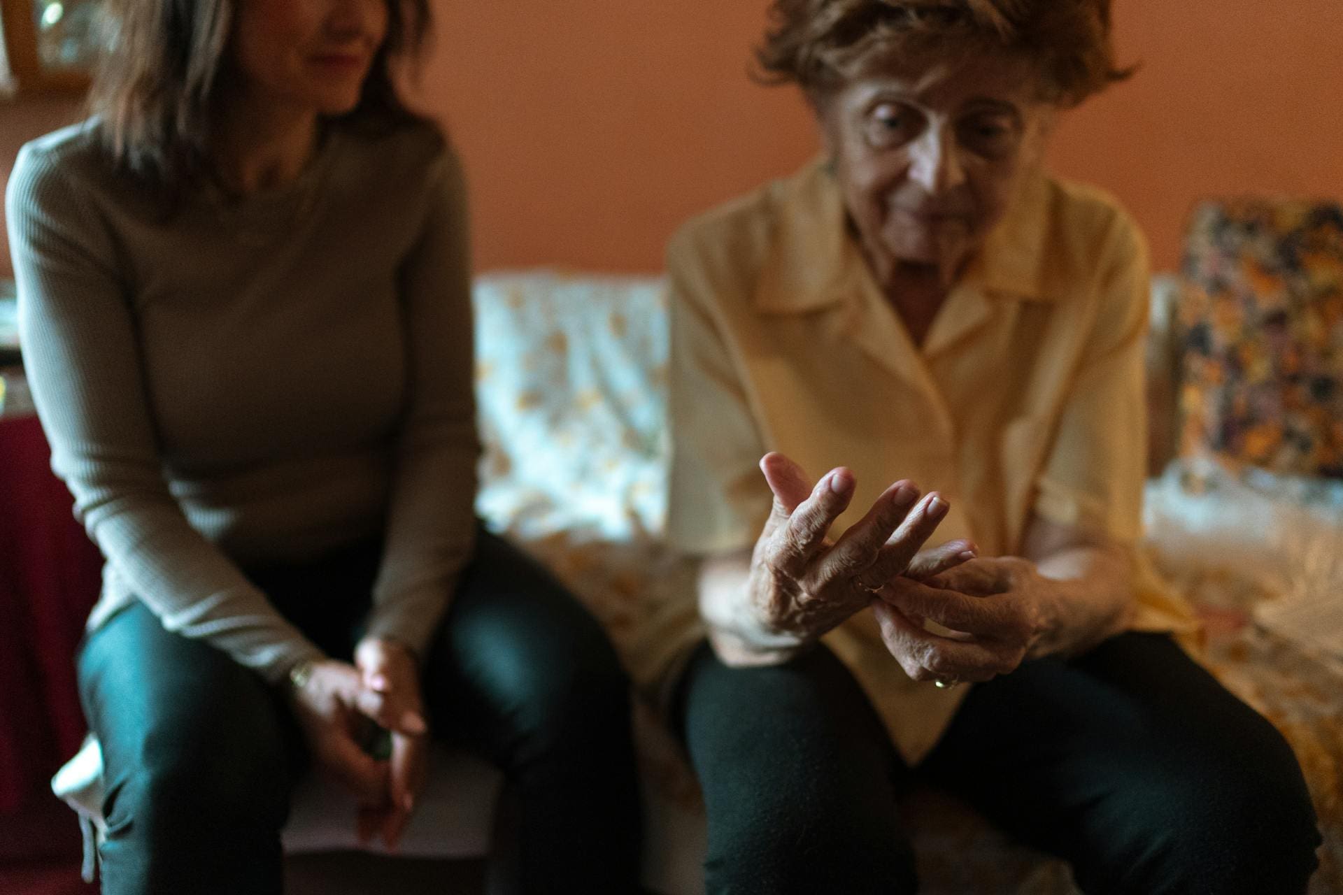 caregiver with mom 